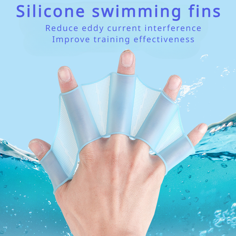 Sports Equipment 4 Year Old - ซิลิโคนว่ายน้ํา Fins Flipper ผู้ชายผู้หญิงเด็กสระว่ายน้ํากีฬา Professional การฝึกอบรมนิ้วมือถุงมือ