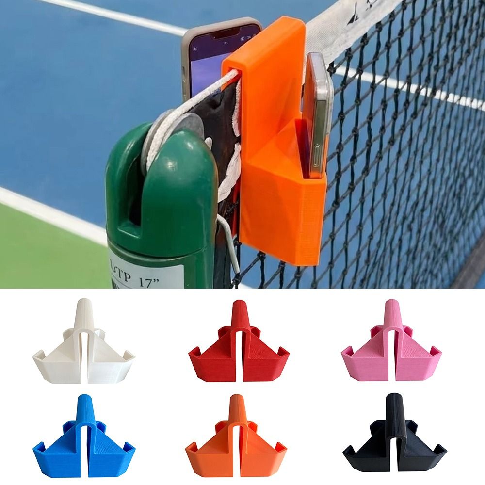 Sports Equipment Tennis - ที่ยึดกล้องแบบตาข่ายสำหรับเทนนิสแบบสองมุมมอง ที่หนีบแบบพกพา ที่ยึดโทรศัพท์แบบหนีบ ที่ยึดโทรศัพท์แบบแอคชั่น ที่ยึดแบบติดตาข่ายพิมพ์ 3