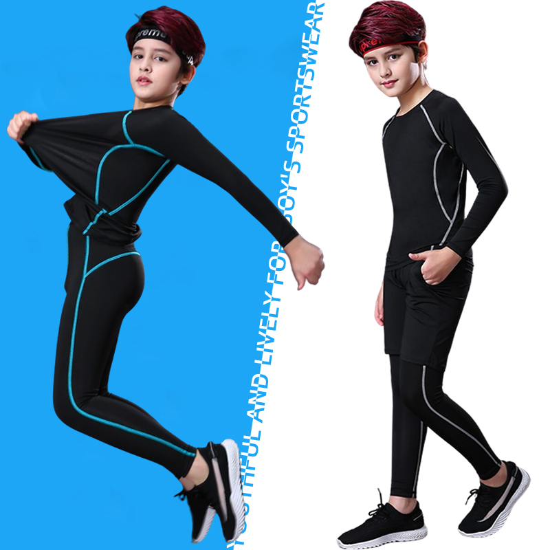 เด็กฟิตเนสTracksuitsเยาวชนกางเ - Sports Equipment For Boys บทวิจารณ์และราคา
